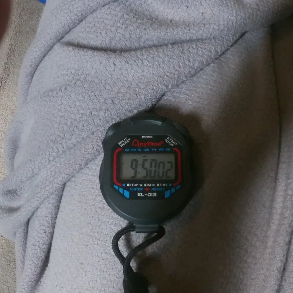 Multi-functional Handheld Anytime Sports Black Stopwatch